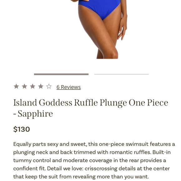 La Blanca Island Goddess Ruffle Plunge BURGUNDY - Picture 10 of 10